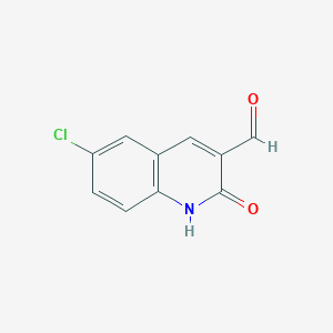 molecular formula C10H6ClNO2 B1353871 6-chloro-2-hydroxyquinoline-3-carbaldehyde CAS No. 73568-44-2