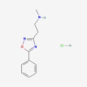 molecular formula C11H14ClN3O B1353894 N-甲基-2-(5-苯基-1,2,4-噁二唑-3-基)-乙胺盐酸盐 CAS No. 145850-37-9