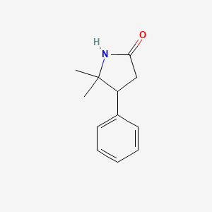 molecular formula C12H15NO B1353901 5,5-二甲基-4-苯基吡咯烷-2-酮 CAS No. 20894-20-6