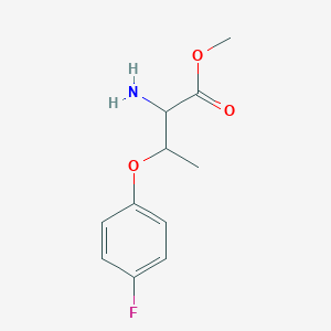 molecular formula C11H14FNO3 B13539016 Methyl 2-amino-3-(4-fluorophenoxy)butanoate 