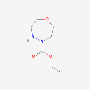 molecular formula C7H14N2O3 B13539049 Ethyl 1,4,5-oxadiazepane-4-carboxylate 