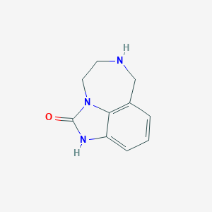 molecular formula C10H11N3O B135391 Imidazo[4,5,1-jk][1,4]benzodiazepin-2(1H)-one, 4,5,6,7-tetrahydro-(9CI) CAS No. 126233-66-7