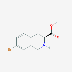 molecular formula C11H12BrNO2 B13539121 methyl (3S)-7-bromo-1,2,3,4-tetrahydroisoquinoline-3-carboxylate 