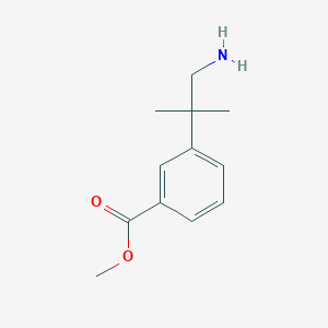 molecular formula C12H17NO2 B13539131 Methyl 3-(1-amino-2-methylpropan-2-yl)benzoate 
