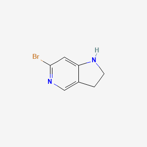molecular formula C7H7BrN2 B1353915 6-溴-2,3-二氢-1H-吡咯并[3,2-c]吡啶 CAS No. 74976-34-4