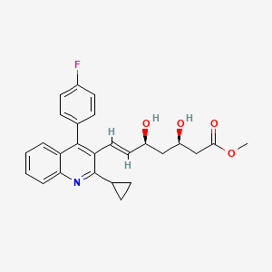 molecular formula C26H26FNO4 B1353925 (3R,5S,E)-Methyl 7-(2-cyclopropyl-4-(4-fluorophenyl)quinolin-3-yl)-3,5-dihydroxyhept-6-enoate CAS No. 849811-78-5