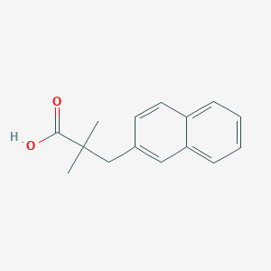 molecular formula C15H16O2 B1353929 2,2-Dimethyl-3-(2-naphthyl)propionic acid 