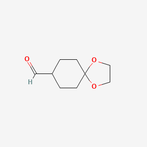 molecular formula C9H14O3 B1353936 1,4-二氧杂螺[4.5]癸烷-8-甲醛 CAS No. 93245-98-8