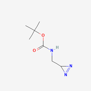 molecular formula C7H13N3O2 B13539388 tert-butyl N-[(3H-diazirin-3-yl)methyl]carbamate 