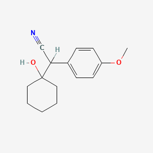 molecular formula C15H19NO2 B1353939 2-(1-Hydroxycyclohexyl)-2-(4-methoxyphenyl)acetonitrile CAS No. 131801-69-9