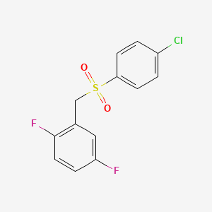 molecular formula C13H9ClF2O2S B1353940 2-(((4-Chlorophenyl)sulfonyl)methyl)-1,4-difluorobenzene CAS No. 470716-51-9