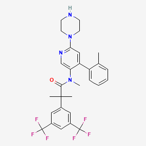 molecular formula C29H30F6N4O B1353944 Netupitant metabolite N-desmethyl Netupitant CAS No. 290296-72-9