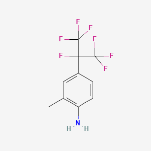 molecular formula C10H8F7N B1353948 2-Methyl-4-(1,1,1,2,3,3,3-heptafluoro-2-propyl)aniline CAS No. 238098-26-5