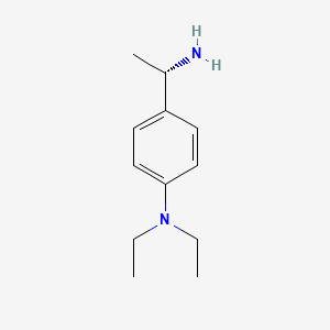 molecular formula C12H20N2 B13539483 4-[(1S)-1-aminoethyl]-N,N-diethylaniline CAS No. 1228556-72-6