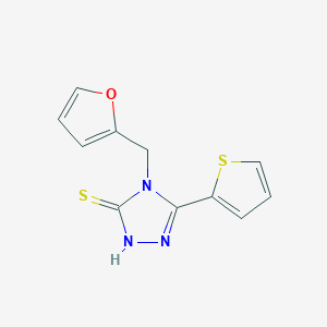 molecular formula C11H9N3OS2 B1353958 4-(furan-2-ylmethyl)-5-(thiophen-2-yl)-4H-1,2,4-triazole-3-thiol 