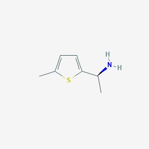 molecular formula C7H11NS B13539595 (S)-1-(5-Methylthiophen-2-yl)ethan-1-amine 