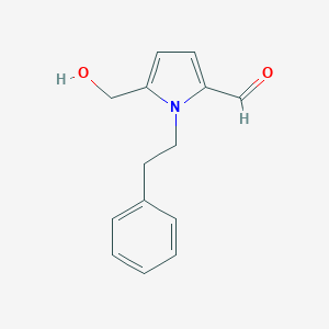 molecular formula C14H15NO2 B135396 Ganodine CAS No. 133086-81-4