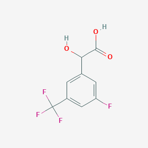 molecular formula C9H6F4O3 B13539620 3-Fluoro-5-(trifluoromethyl)mandelic acid 