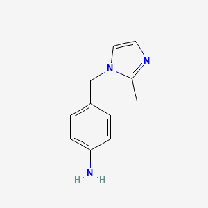 molecular formula C11H13N3 B1353965 4-(2-甲基咪唑-1-基甲基)苯胺 CAS No. 772311-98-5