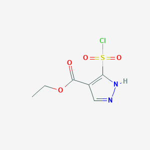 molecular formula C6H7ClN2O4S B1353970 ethyl 5-(chlorosulfonyl)-1H-pyrazole-4-carboxylate CAS No. 115703-22-5