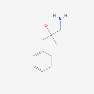 molecular formula C11H17NO B13539701 2-Methoxy-2-methyl-3-phenylpropan-1-amine 