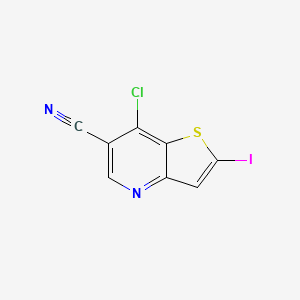 molecular formula C8H2ClIN2S B1353972 7-Chloro-2-iodothieno[3,2-B]pyridine-6-carbonitrile CAS No. 700844-17-3