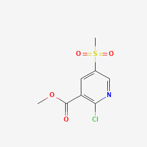 molecular formula C8H8ClNO4S B13539776 Methyl 2-chloro-5-methanesulfonylpyridine-3-carboxylate CAS No. 2825005-02-3