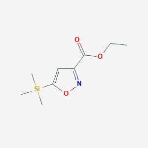 molecular formula C9H15NO3Si B1353979 5-Trimethylsilanyl-isoxazole-3-carboxylic acid ethyl ester CAS No. 149286-32-8