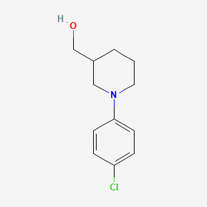 molecular formula C12H16ClNO B1353980 1-(4-Chlorophenyl)-3-hydroxymethylpiperidine 