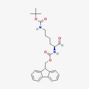 molecular formula C26H32N2O5 B1353986 Fmoc-Lys(amino aldehyde)-Boc CAS No. 146803-44-3