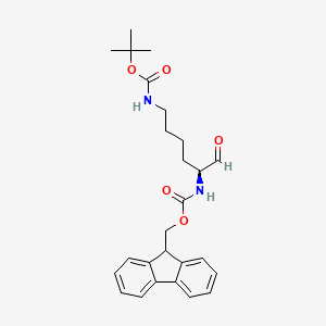 molecular formula C26H32N2O5 B1353986 tert-Butyl N-[(5S)-5-{[(9H-fluoren-9-ylmethoxy)-carbonyl]amino}-6-oxohexyl]carbamate CAS No. 146803-44-3