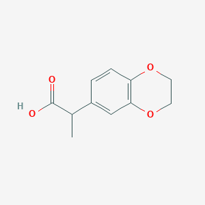 molecular formula C11H12O4 B1353991 2-(2,3-Dihydro-1,4-benzodioxin-6-yl)propanoic acid CAS No. 193885-36-8