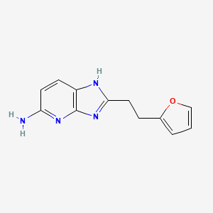 molecular formula C12H12N4O B13539990 2-[2-(Furan-2-yl)ethyl]-3h-imidazo[4,5-b]pyridin-5-amine 