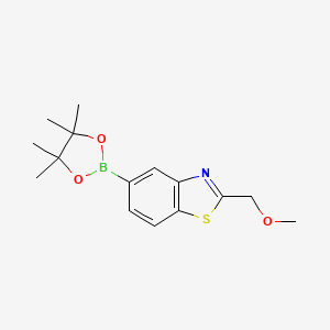 molecular formula C15H20BNO3S B13539994 2-(Methoxymethyl)-5-(tetramethyl-1,3,2-dioxaborolan-2-yl)-1,3-benzothiazole 