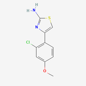 molecular formula C10H9ClN2OS B13540013 4-(2-Chloro-4-methoxyphenyl)-1,3-thiazol-2-amine 