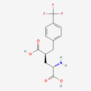 molecular formula C13H14F3NO4 B1354002 (4S)-4-(4-Trifluoromethyl-benzyl)-L-glutamic acid CAS No. 207508-60-9