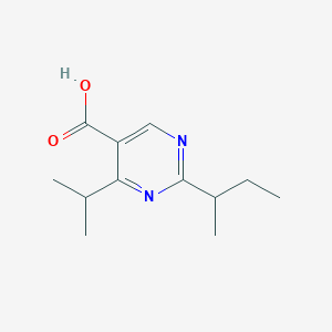 molecular formula C12H18N2O2 B13540093 2-(Sec-butyl)-4-isopropylpyrimidine-5-carboxylic acid 