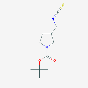 molecular formula C11H18N2O2S B13540097 1-Pyrrolidinecarboxylic acid, 3-(isothiocyanatomethyl)-, 1,1-dimethylethyl ester CAS No. 273207-62-8