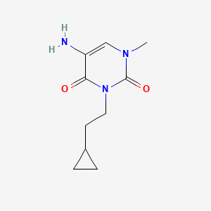 molecular formula C10H15N3O2 B13540103 5-Amino-3-(2-cyclopropylethyl)-1-methylpyrimidine-2,4(1h,3h)-dione 