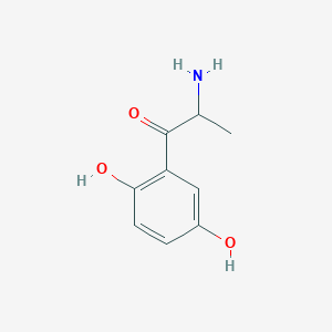 molecular formula C9H11NO3 B13540130 2-Amino-1-(2,5-dihydroxyphenyl)propan-1-one 