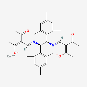 molecular formula C32H40CoN2O4 B1354014 (1R,2R)-N,N'-Bis(2-acetyl-3-oxo-2-butenylidene)-1,2-dimesitylethylenediaminato Cobalt(II) CAS No. 361346-80-7