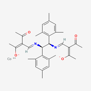 molecular formula C32H38CoN2O4 B1354014 (1R,2R)-N,N-Bis(2-acetyl-3-oxo-2-butenylidene)-1,2-dimesitylethylenediaminato cobalt(II) CAS No. 361346-80-7