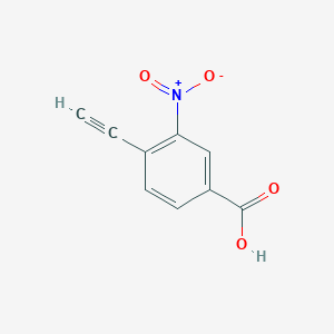molecular formula C9H5NO4 B13540184 4-Ethynyl-3-nitrobenzoicacid 