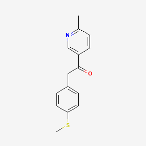 molecular formula C15H15NOS B1354020 1-(6-甲基吡啶-3-基)-2-(4-(甲硫基)苯基)乙酮 CAS No. 221615-72-1
