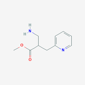 molecular formula C10H14N2O2 B13540204 Methyl 3-amino-2-(pyridin-2-ylmethyl)propanoate 
