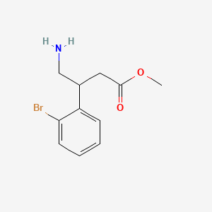 molecular formula C11H14BrNO2 B13540217 Methyl 4-amino-3-(2-bromophenyl)butanoate 