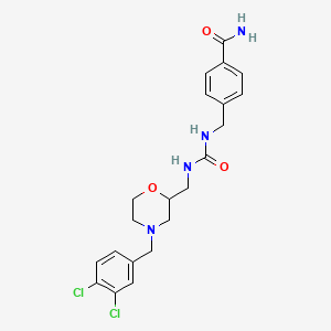 molecular formula C21H24Cl2N4O3 B1354024 4-{3-[4-(3,4-Dichloro-benzyl)-morpholin-2-ylmethyl]-ureidomethyl}-benzamide CAS No. 408304-11-0