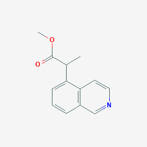 molecular formula C13H13NO2 B13540244 Methyl 2-(isoquinolin-5-yl)propanoate 