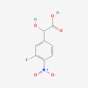molecular formula C8H6FNO5 B13540249 3-Fluoro-4-nitromandelic acid 