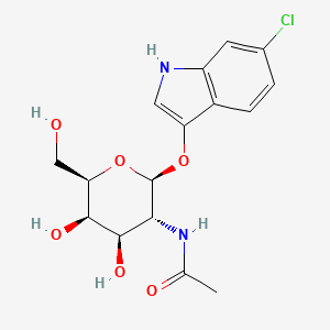 molecular formula C16H19ClN2O6 B1354032 N-[(2S,3R,4R,5R,6R)-2-[(6-Chloro-1H-indol-3-YL)oxy]-4,5-dihydroxy-6-(hydroxymethyl)oxan-3-YL]acetamide CAS No. 501432-61-7